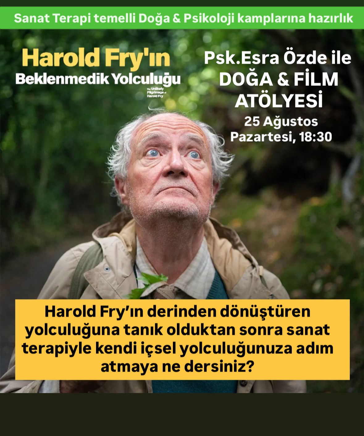 Doğa & Film Atölyesi: Harold Fry'ın beklenmedik yolculuğu