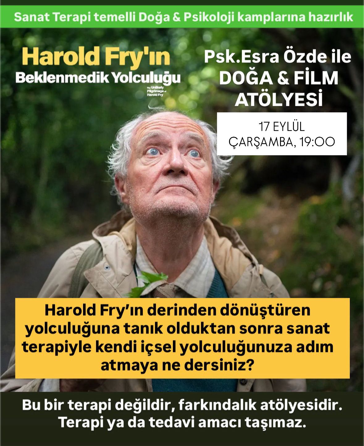 Doğa & Film Atölyesi: Harold Fry'ın beklenmedik yolculuğu