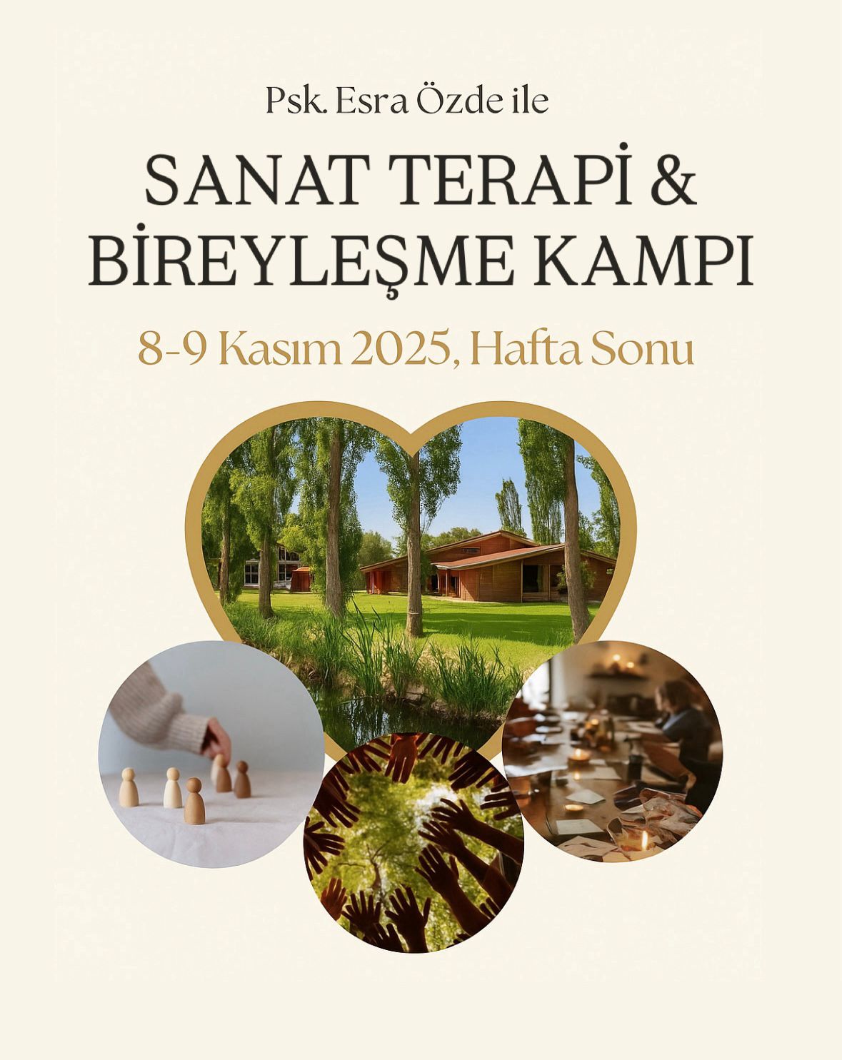 8/9 Kasım Psk.Esra Özde eşliğinde Sanat Terapisi ile Bireyleşme Kampı
