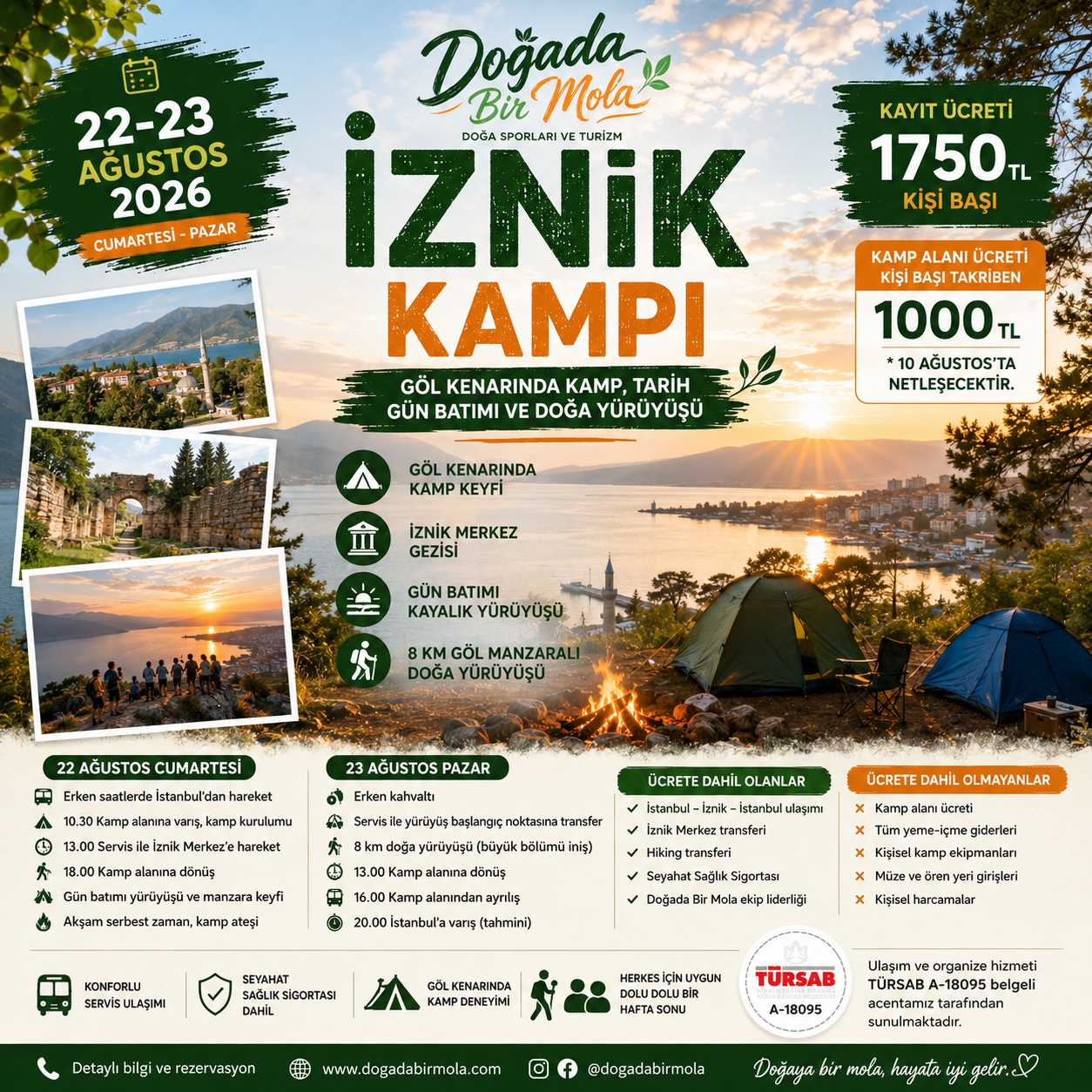 19/20 Eylül Haftasonu İznik Kampı
